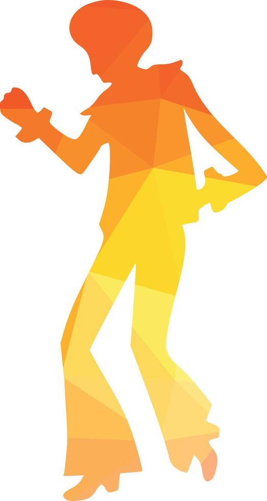 vettore Immagine di un' colorato silhouette di un' ballerino
