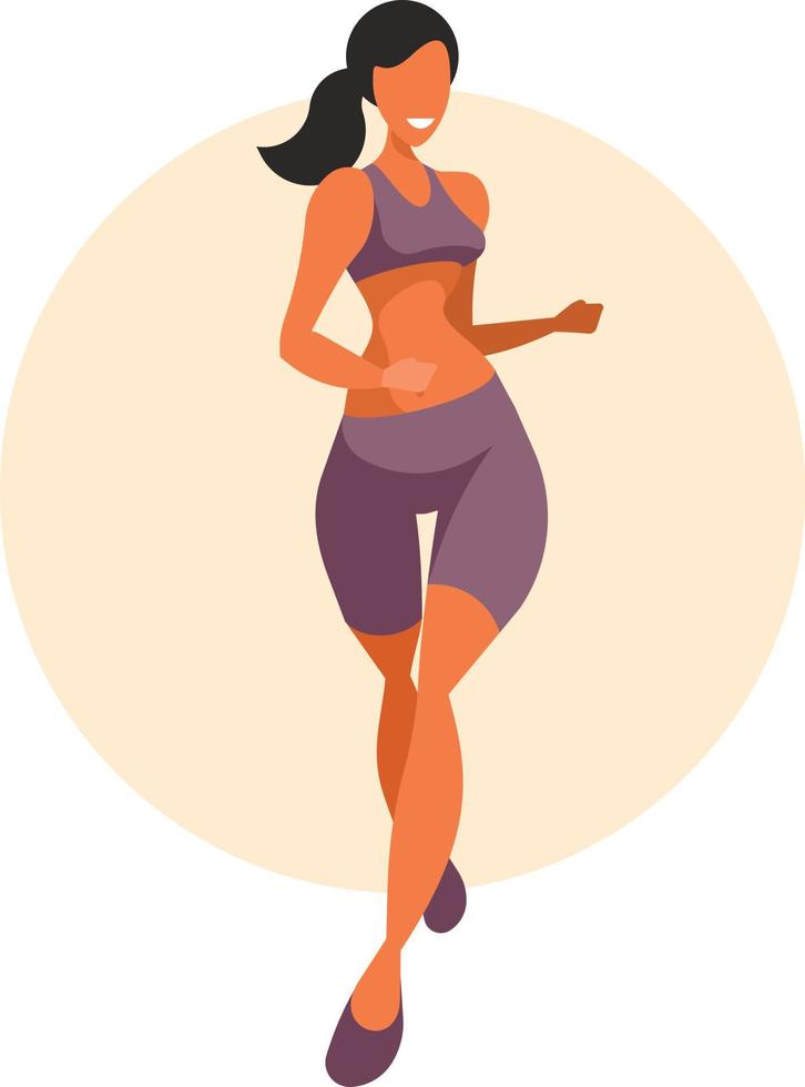 vettore Immagine di un' donna indossare un' fitness attrezzatura