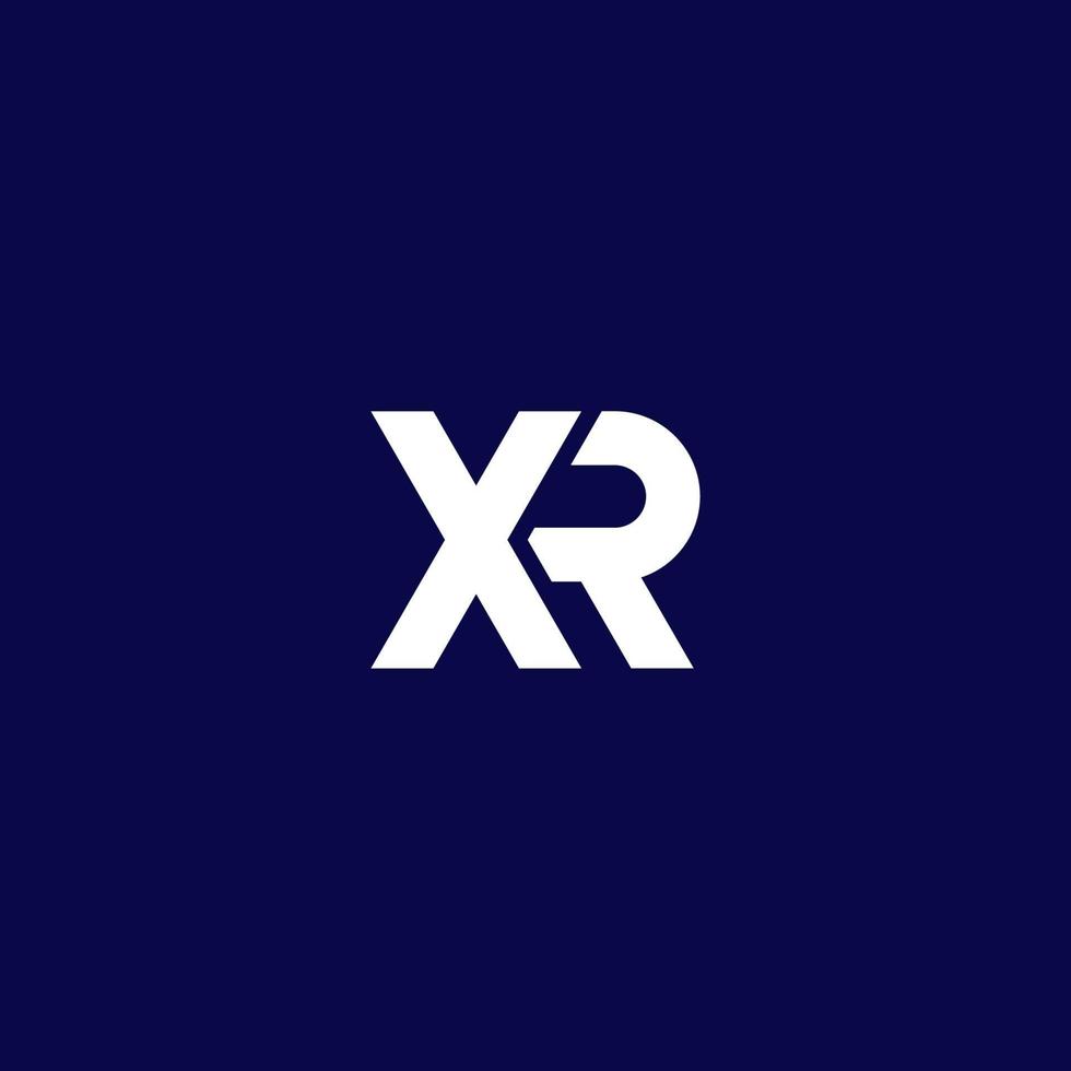 xr lettere logo design, vettore