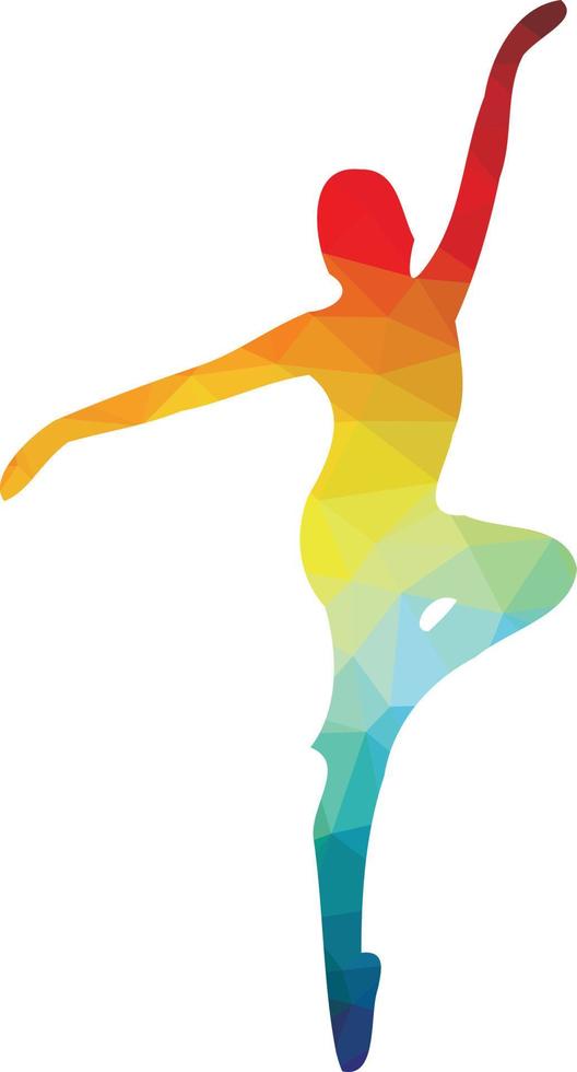 silhouette di un' ballerino ballare, grafica vettore