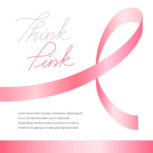 Modello di nastro di consapevolezza del cancro al seno vettore