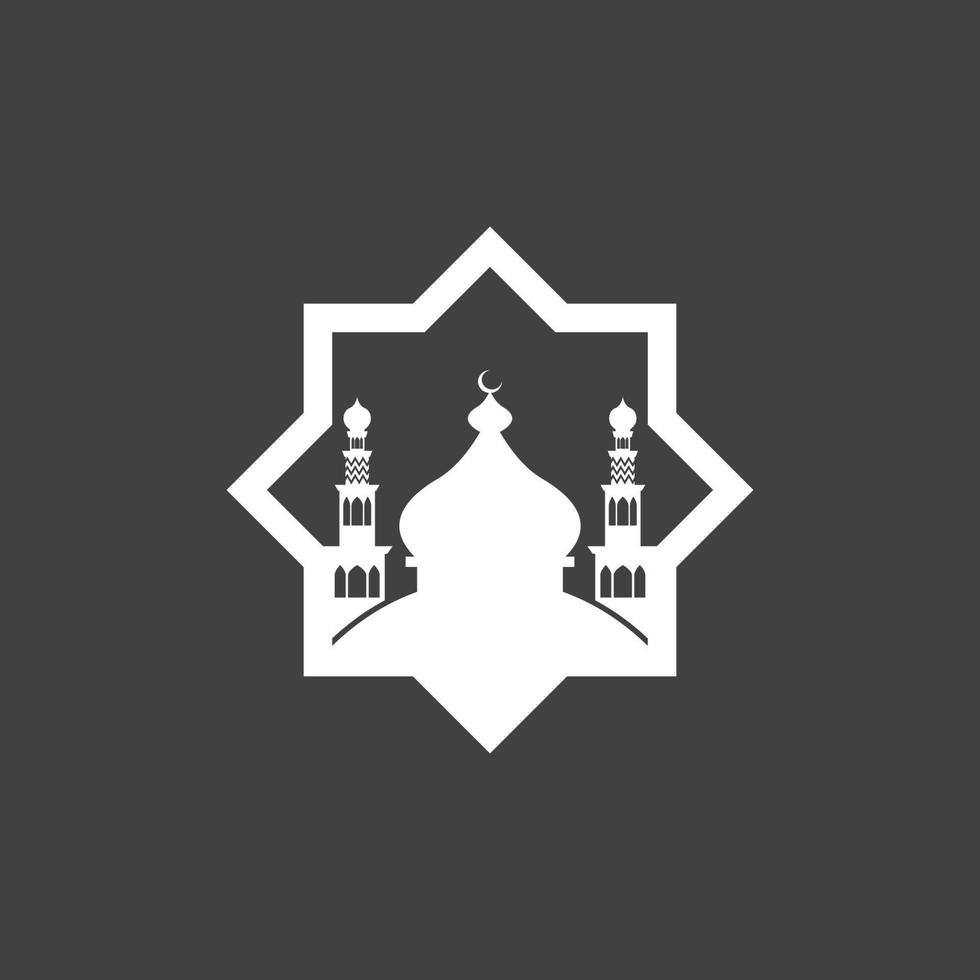 islamico moschea logo design vettore modello illustrazione