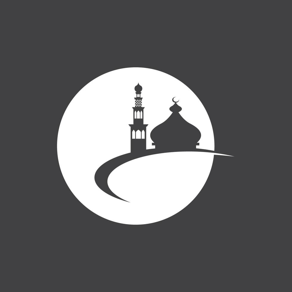 islamico moschea logo design vettore modello illustrazione