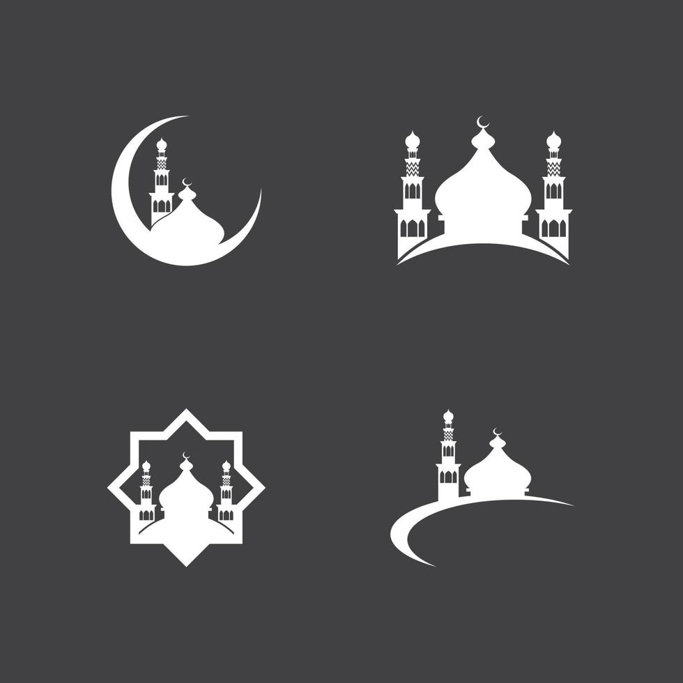 islamico moschea logo design vettore modello illustrazione