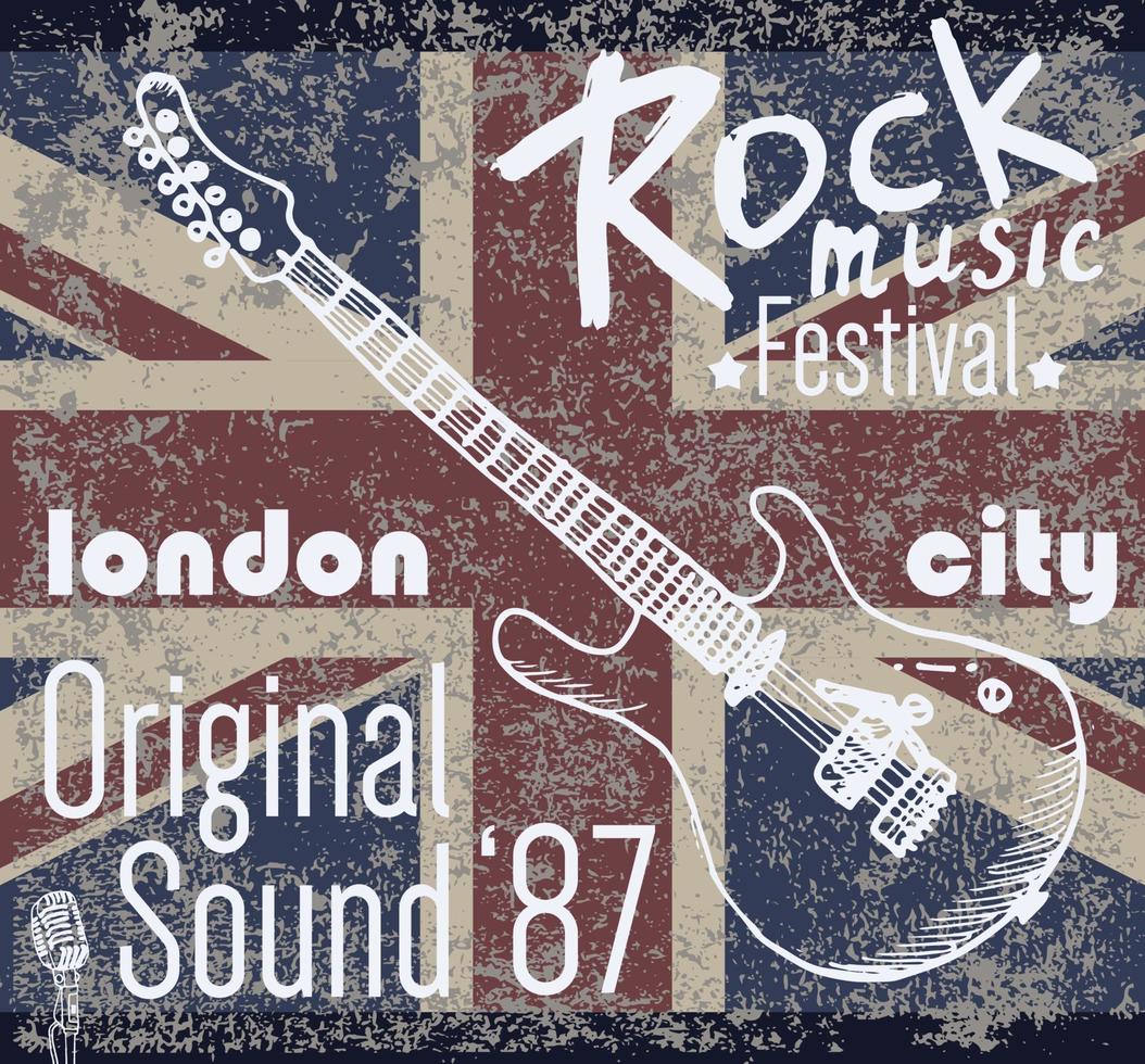 maglietta london rock v1 vettore