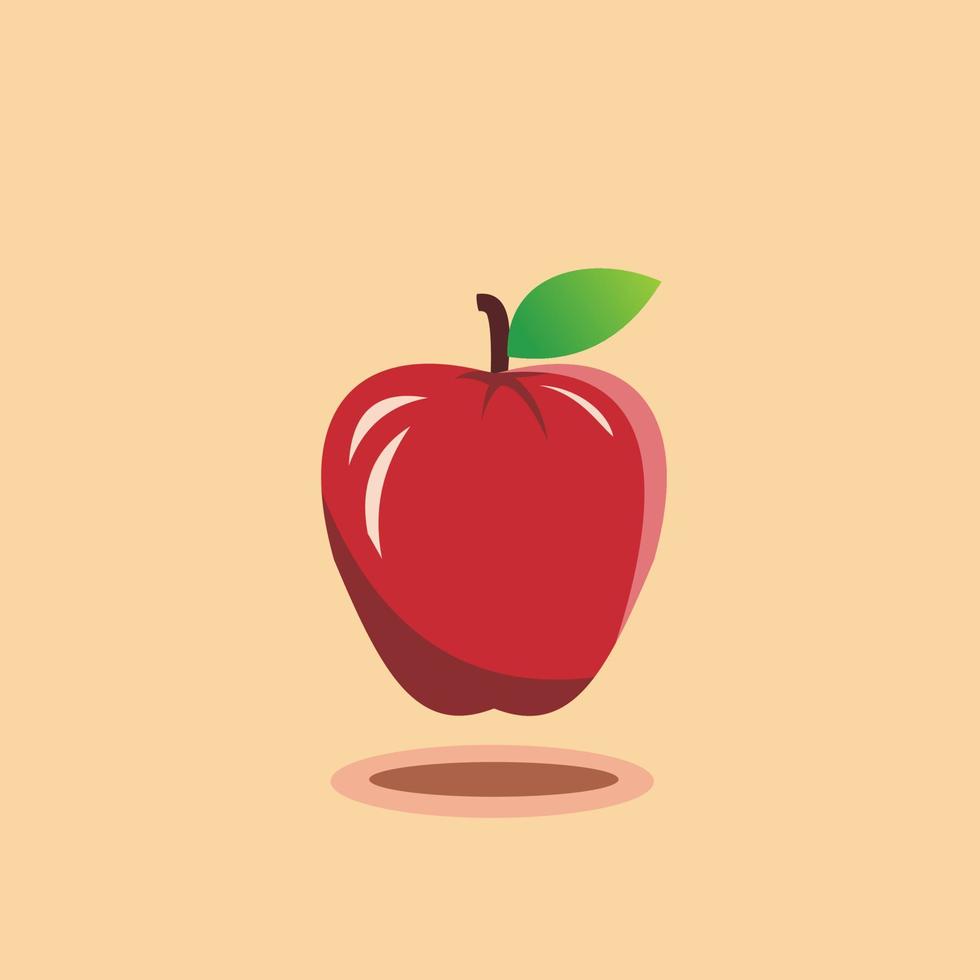 rosso Mela frutta icona vettore, frutta vettore, arancia frutta apprendimento immagine vettore