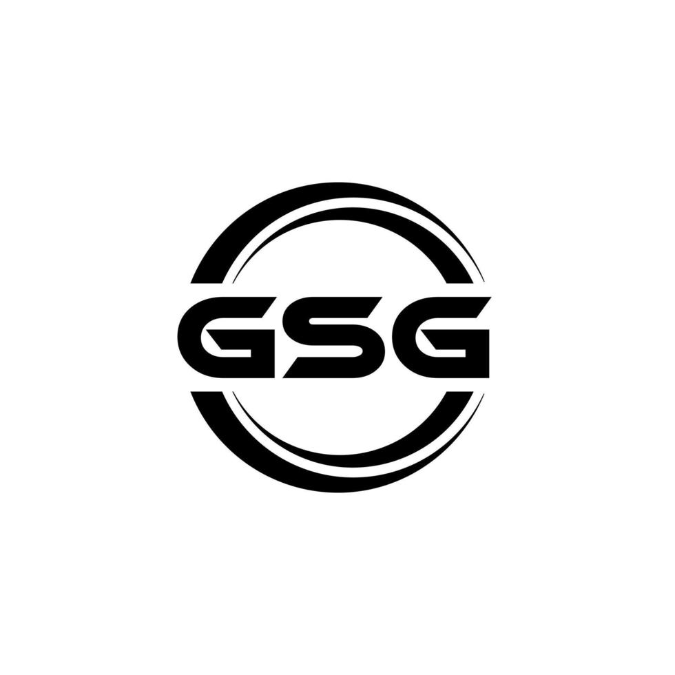 gsg lettera logo design nel illustrazione. vettore logo, calligrafia disegni per logo, manifesto, invito, eccetera.