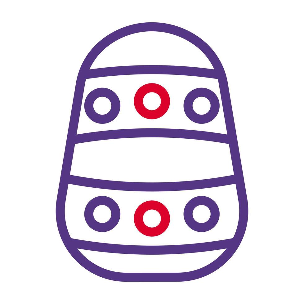 uovo icona duocolor rosso viola colore Pasqua simbolo illustrazione. vettore