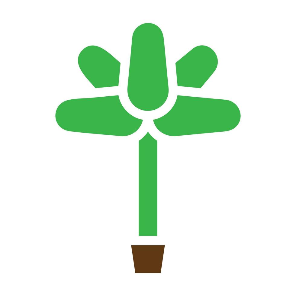 fiore icona solido verde Marrone colore Pasqua simbolo illustrazione. vettore