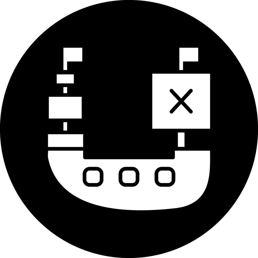pirata nave vettore icona design