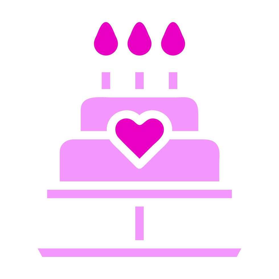 torta icona solido rosa colore madre giorno simbolo illustrazione. vettore