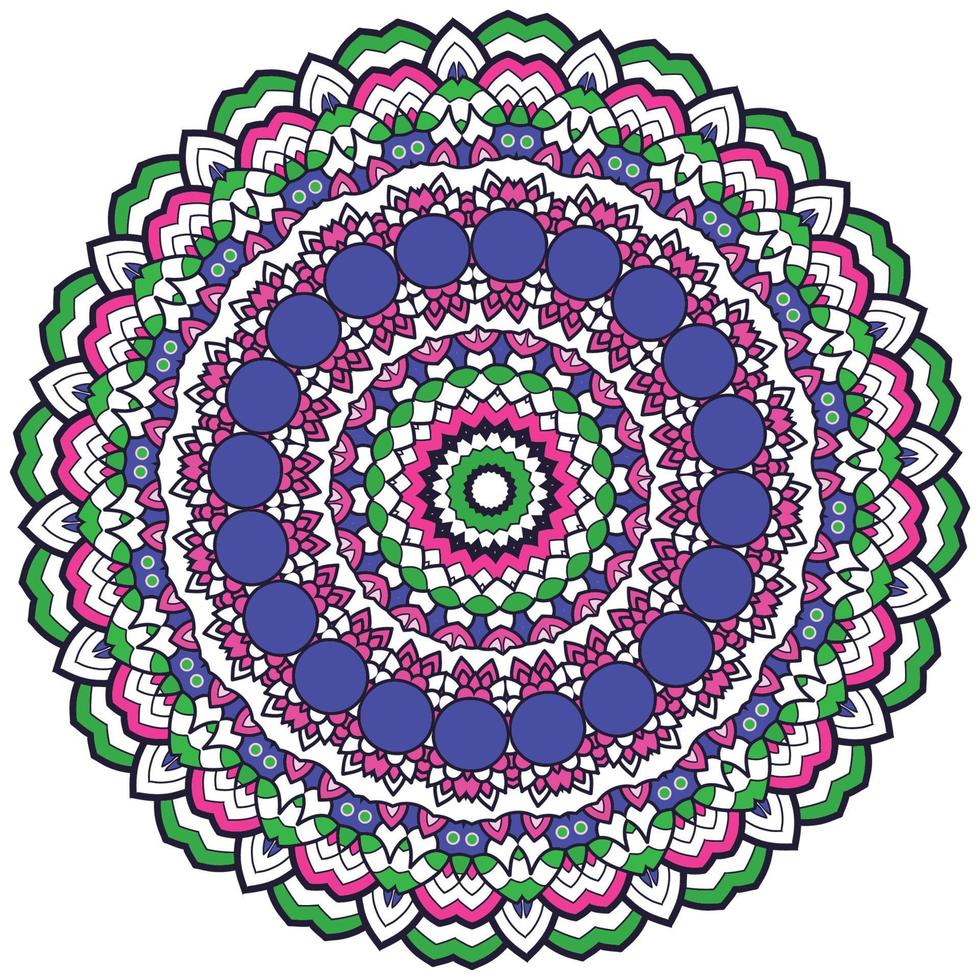 mandala sfondo con grande colori. insolito fiore forma. orientale. anti stress terapia modelli. tessere design elementi vettore