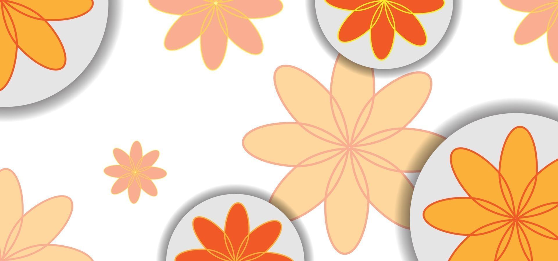 fiori gialli geometrici moderni bellissimo sfondo o banner vettore