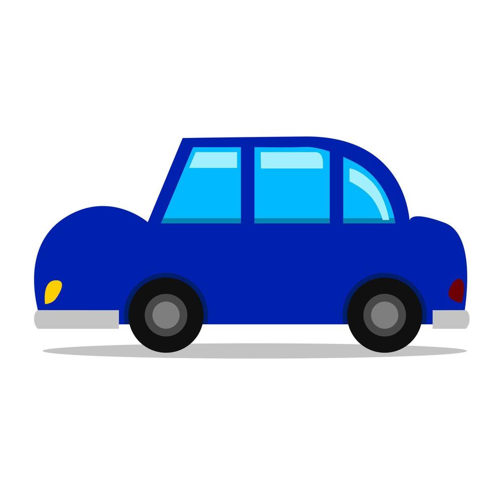 auto illustrazione nel blu colore per figli di libro vettore