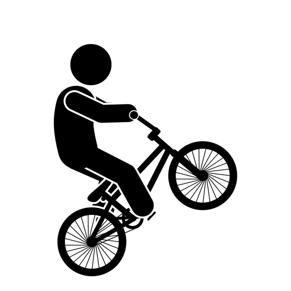 illustrazione di persone equitazione biciclette, persone Ciclismo vettore