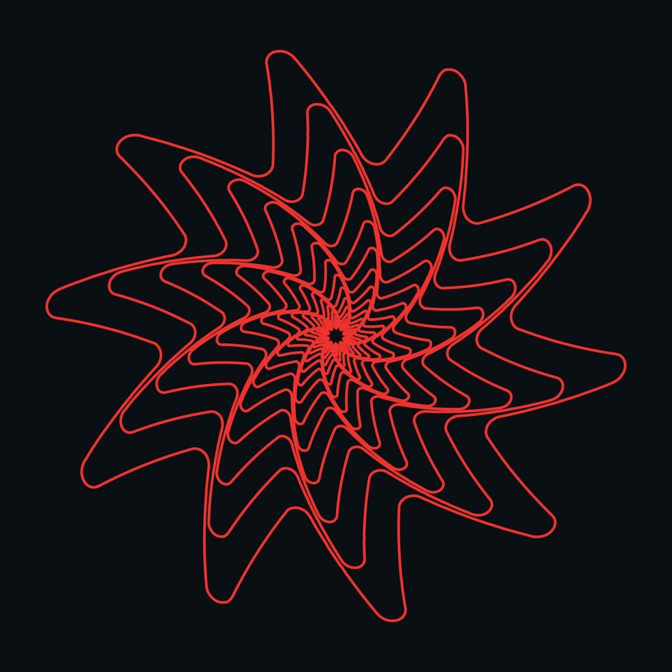 astratto rosso fiore sfondo con spirale vettore