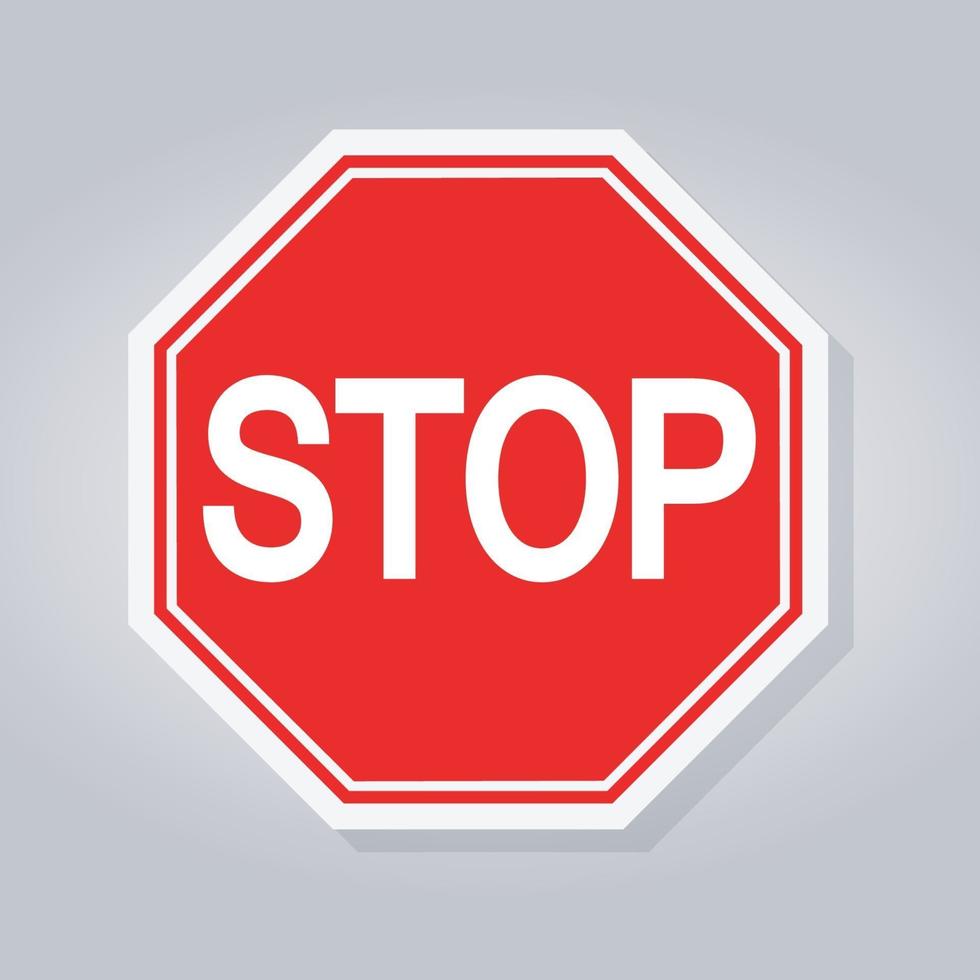 segnale di stop rosso vettore