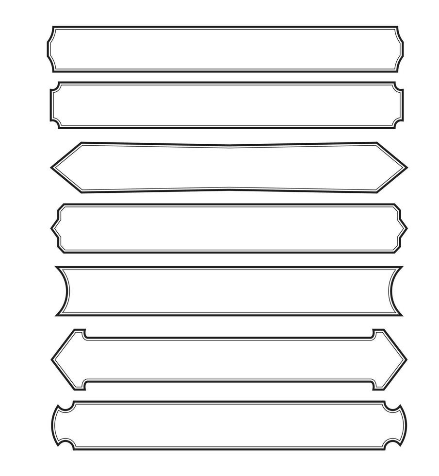 set di design del bordo dei frame vettore