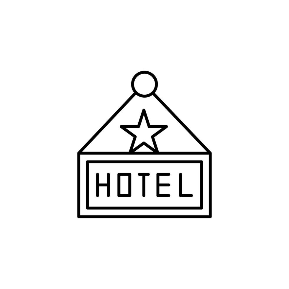 Hotel, cartello, viaggio vettore icona illustrazione