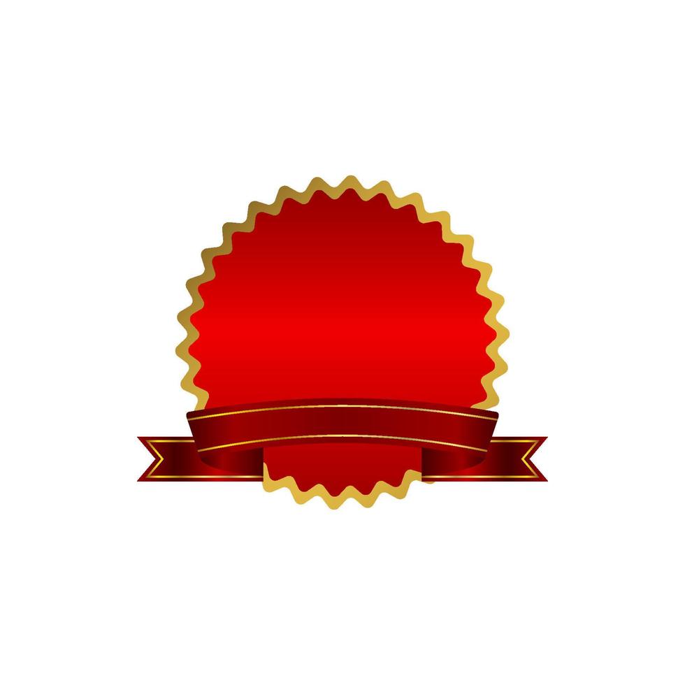 nastri, medaglia, rosso, fascia, cerchio vettore icona illustrazione