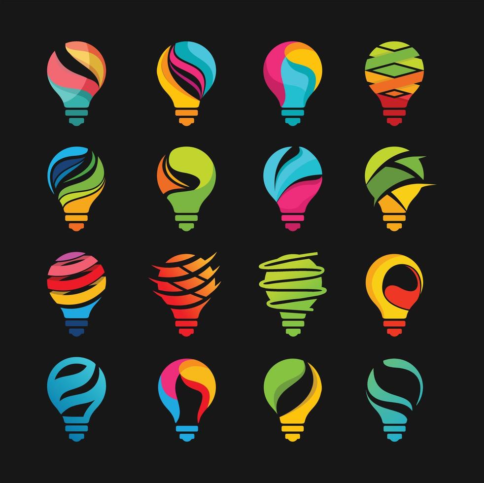 moderno creativo idea logo disegni simbolo, leggero lampadina logo modello, intelligenza logo modello, inteligente persone logo vettore