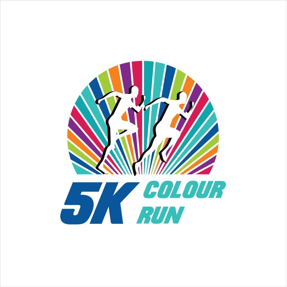 5k correre logo design vettore azione simbolo .corsa logo sport concetto . in esecuzione maratona logo design modello. maratona idea logo design ispirazione.