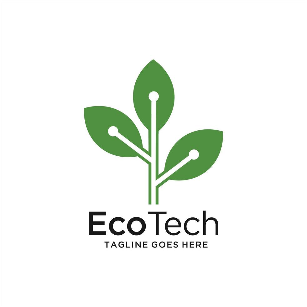 eco Tech logo modello design vettore, emblema, design concetto, creativo simbolo, icona vettore