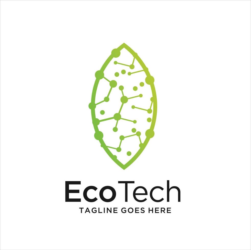eco Tech logo modello design vettore, emblema, design concetto, creativo simbolo, icona vettore