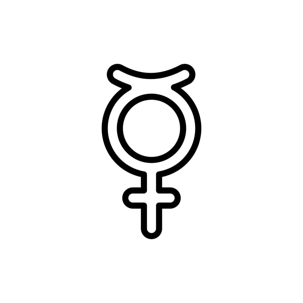 mercurio simbolo vettore icona illustrazione