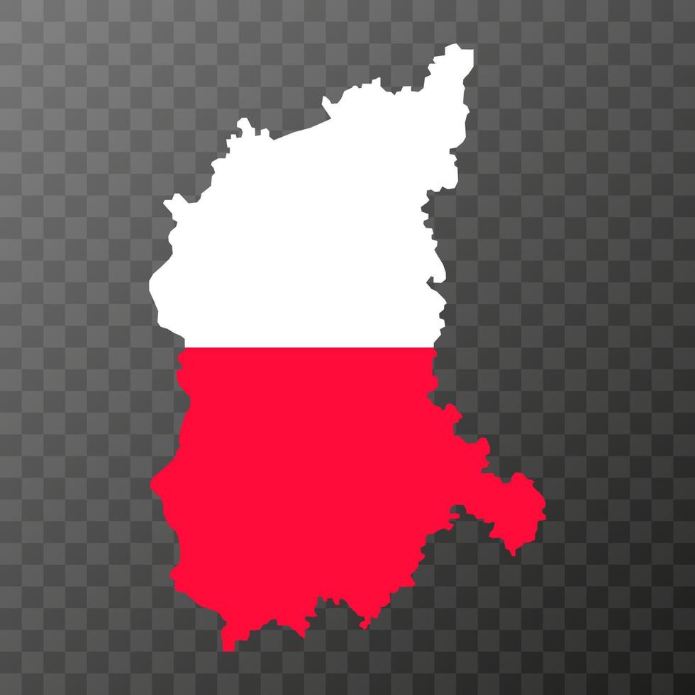 lubusz voivodato carta geografica, Provincia di Polonia. vettore illustrazione.