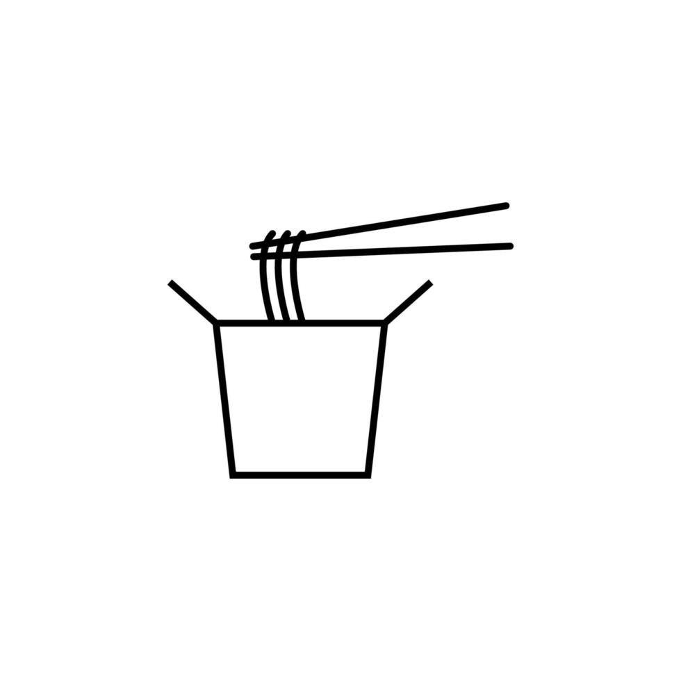 veloce cibo tagliatelle vettore icona illustrazione