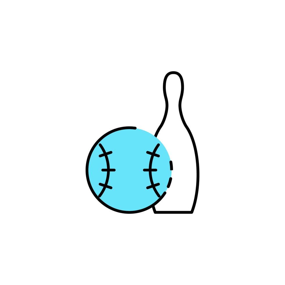 bowling, sport vettore icona illustrazione