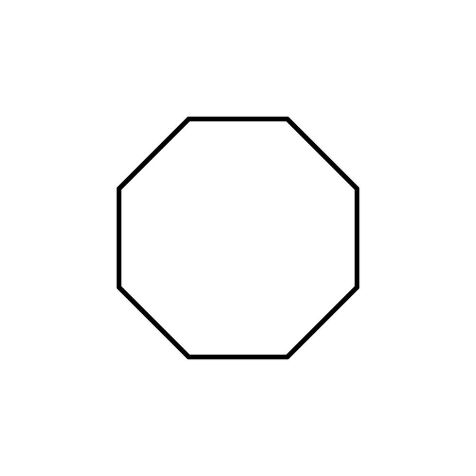 geometrico forme, Ottagono vettore icona illustrazione