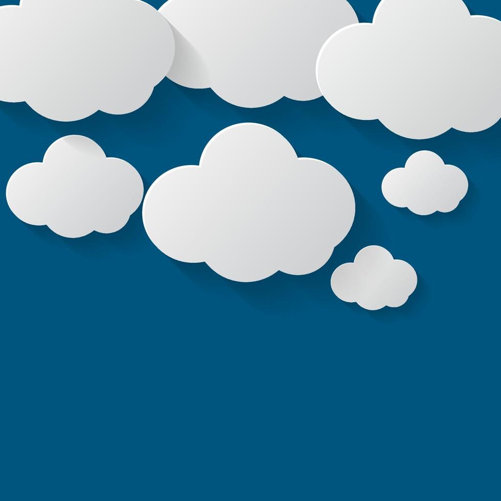 cloud set background.cloud flat.llustration vettore