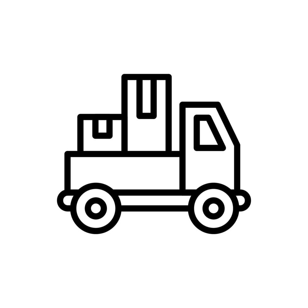 consegna camion, produzione vettore icona illustrazione