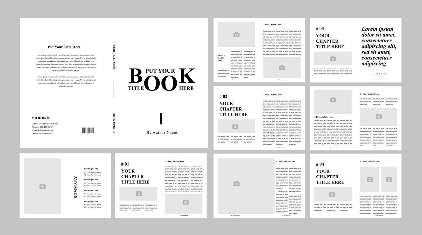 libro disposizione design vettore