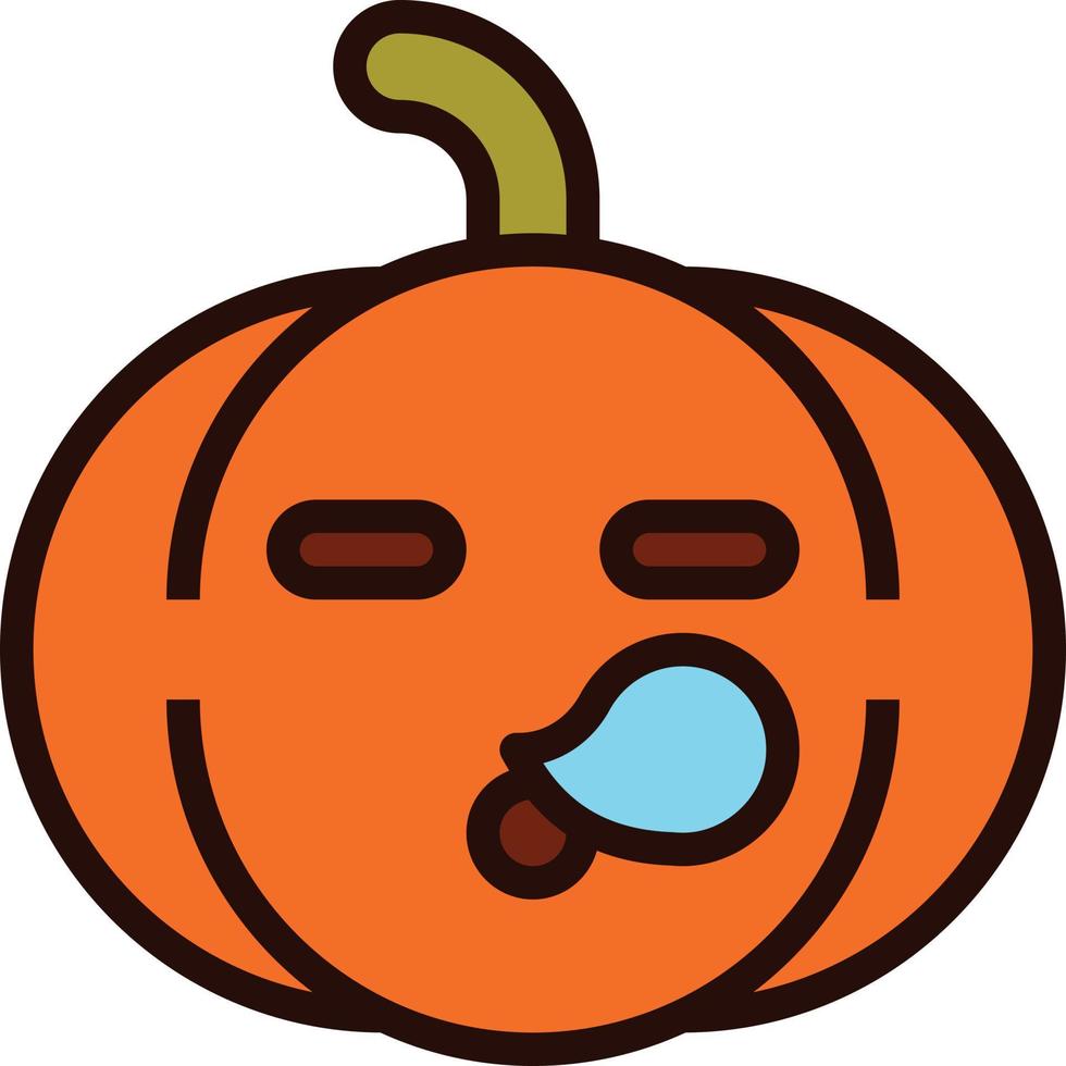emoji zucca Halloween dormire vettore
