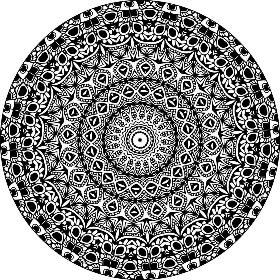 astratto mandala modello. arte su il parete. colorazione libro pizzo modello il tatuaggio. design per un' sfondo dipingere camicia e piastrella etichetta disegno, decorativo cerchio ornamento nel etnico orientale stile vettore