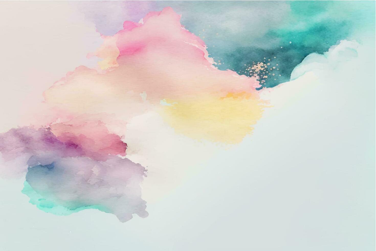mano dipinto acquerello cielo nube sfondo con un' pastello colorato vettore