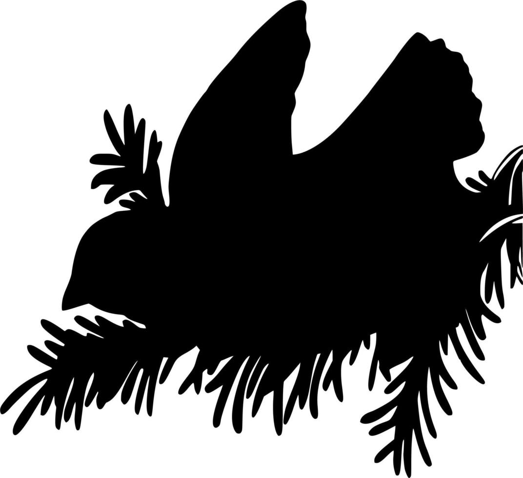 vettore silhouette di uccello su bianca sfondo