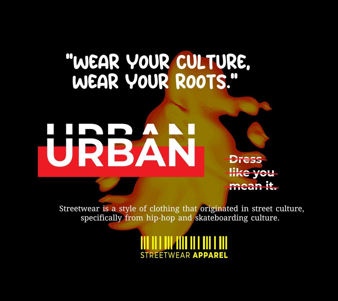 urbano abbigliamento di strada estetico maglietta disegno, slogan tipografia. per schermo stampa design vettore