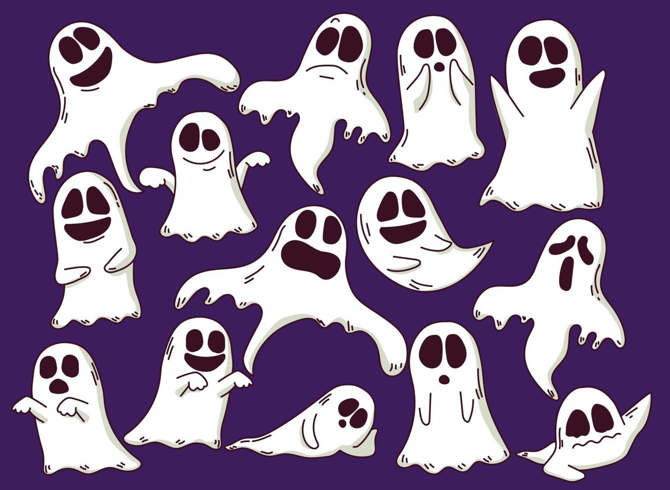 felice halloween fantasma illustrazione design vettore