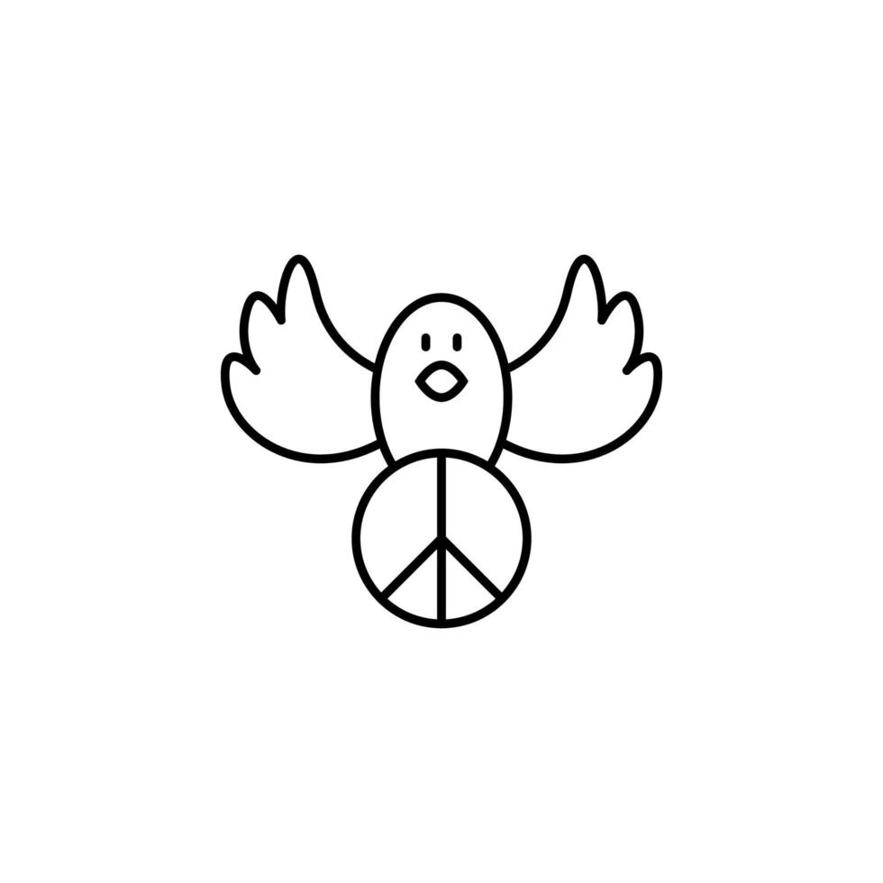 uccello pace simbolo vettore icona illustrazione