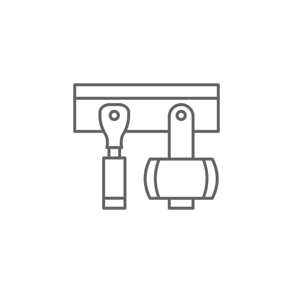 carpenteria, utensili linea vettore icona illustrazione