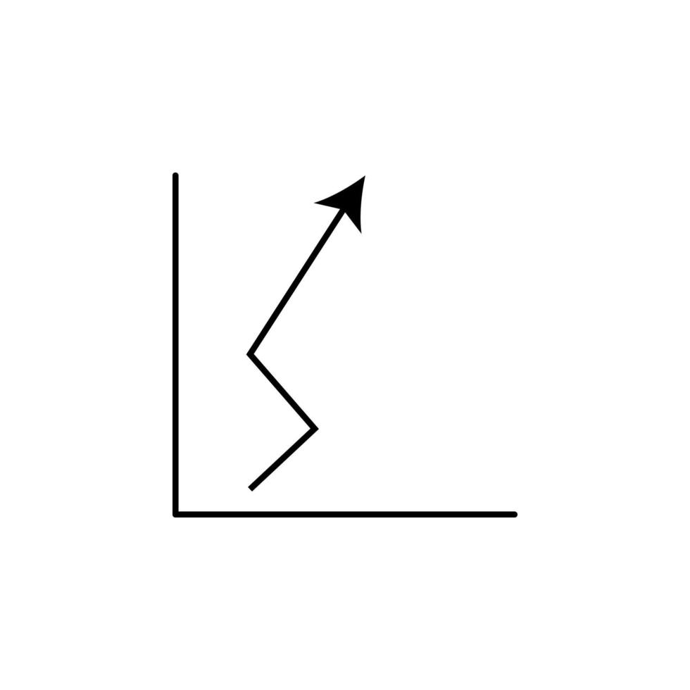 crescita grafico vettore icona illustrazione