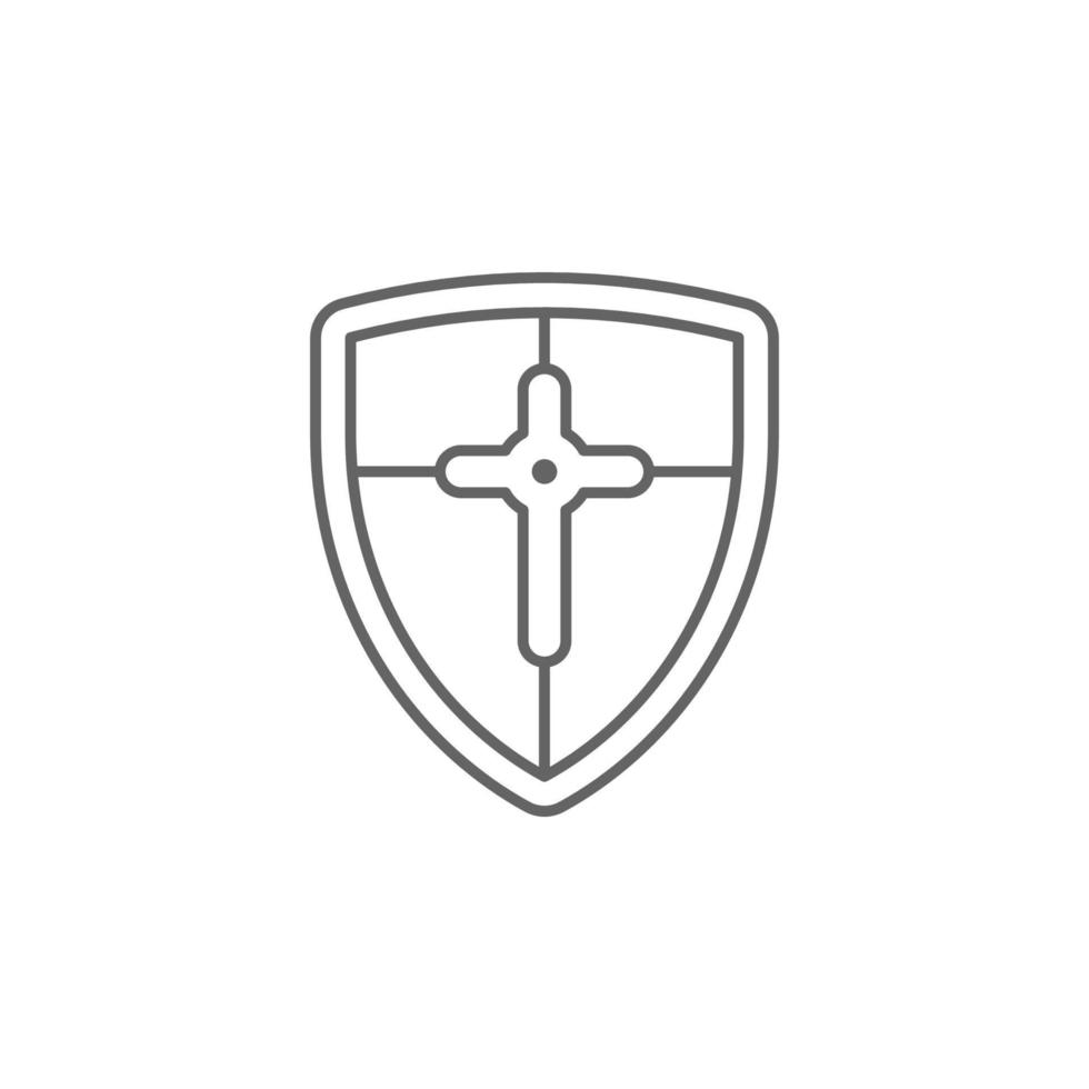 medievale, scudo vettore icona illustrazione