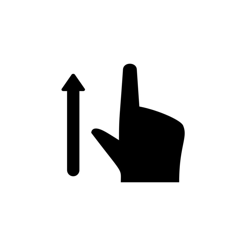 mano, dita, gesto, scorri, su vettore icona illustrazione