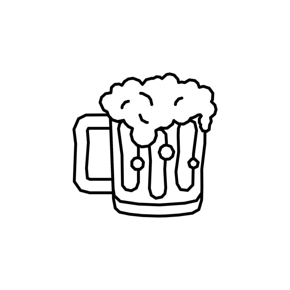 bicchiere, birra vettore icona illustrazione