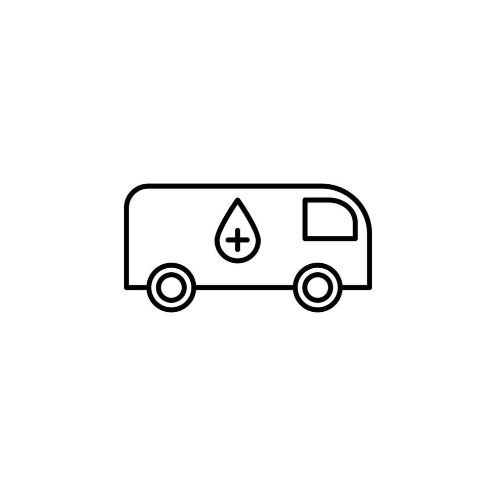 sangue donazione, ambulanza vettore icona illustrazione