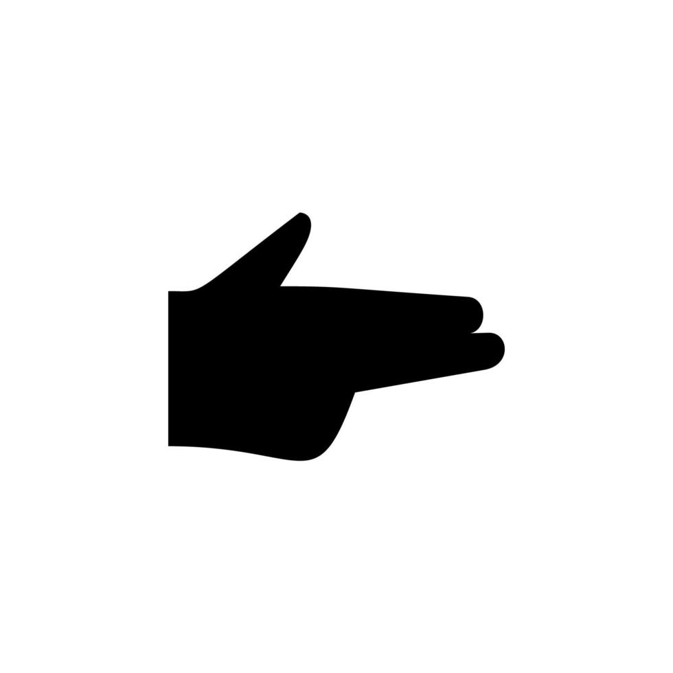 mano, dita, gesto, pistola vettore icona illustrazione